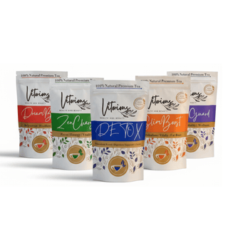 Ultimate Wellness Pack – All 5 Signature Teas & Stainless Steel Bottle | Vitorious - Vitorious