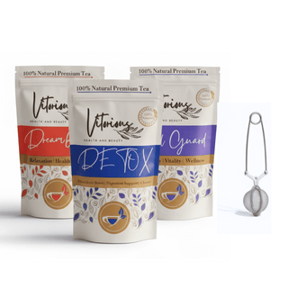 Wellness Trio Bundle – Detox, VitalGuard & DreamBlend Teas for Complete Daily Wellness - Vitorious