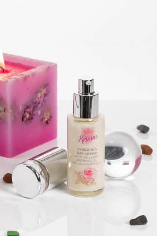 HYDRATING DAY CREAM WITH COLLAGEN & ROSE OIL – ANTI-AGING EFFECT