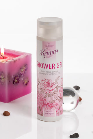 Shower Gel with Rose water and Rose Essential Oil