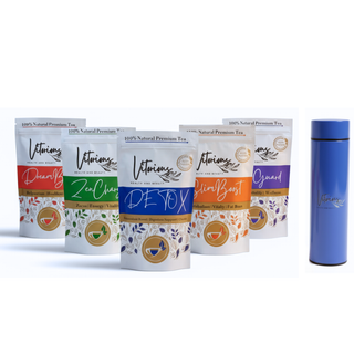 Ultimate Wellness Pack (All 5 teas) + Vitorious Bottle and FREE SHIPPING