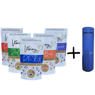 Ultimate Wellness Pack (All 5 teas) + Vitorious Bottle and FREE SHIPPING
