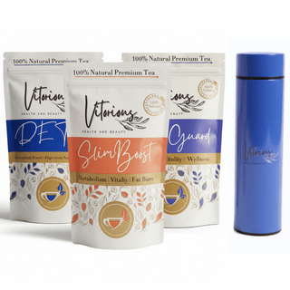 Body Balance Kit – SlimBoost, Detox, VitalGuard Teas & Stainless Steel Bottle - Vitorious