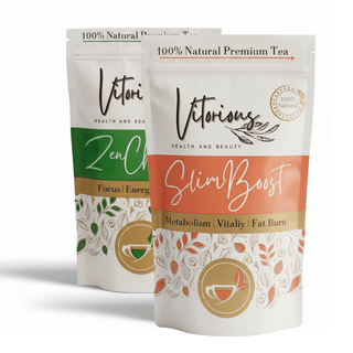 Energy & Slim Duo – SlimBoost & ZenCharge Herbal Teas for Metabolism & Focus - Vitorious