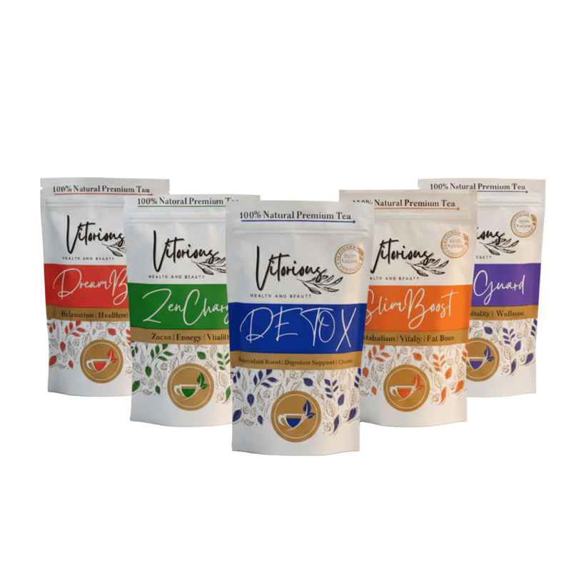 Ultimate Wellness Pack – All 5 Signature Teas & Stainless Steel Bottle | Vitorious - Vitorious